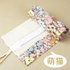 Cortina de lona Weizhuang de 72 agujeros de gran capacidad, estuche de lona con dibujos animados de gato lindo para hombres y mujeres, bolsa de papelería para pintura con lápices de colores de boceto