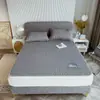 Nuevo Juego de Tres Piezas de Mat de Látex de Seda Helada de Verano, Gorro de Cama Lavable, Esterilla de Cama de Verano, Colcha Estampada para el Hogar