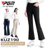 Calças de Golfe Pgm Calças Esportivas Calças Femininas Outono Camada Dupla Cintura Alta Versão Micro-Flare Calças Quentes com Efeito Emagrecedor