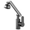 Grifo con Caño Giratorio Brazo Mecánico para Lavabo de Baño y Fregadero de Cocina Grifo Antisalpicaduras