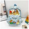 Mochila Estampada de Moda Mochila Escolar para Secundaria y Primaria Gran Capacidad Descompresión Mochila Linda Serie Estampada Bolsa para Estudiante