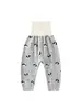 Pantalones largos de algodón para bebé, de cintura alta, que protegen la barriga, para bebés de pocos meses, pantalones largos de capa base para otoño, pantalones de Clase A de cintura alta para bebé