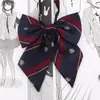 Colección de Pajaritas RayadasPajarita JK Sin Corbata Plana con Plumas Estilo Japonés Camisa de Uniforme Escolar Estilo Estudiante