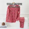 Conjunto de Roupa Íntima Térmica Outono/Inverno para Mulheres de Meia-Idade e Idosas, Tops e Calças Térmicas Engrossadas para Mães