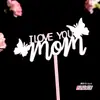 Decoración para Pastel Día de las Madres 2026 Topper Acrílico Moño de Perlas Vela Inserto Feliz Día de las Madres