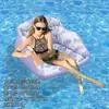 Toldo inflable reclinable de PVC para agua, venta al por mayor, con flotador y portavasos, disponible en stock.