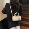 Bolsa Boston Popular Portátil Transfronteiriça para Mulheres 2025 Nova Versátil Casual Bolsa Transversal Celebridade da Internet Super Popular Bolsa de Ombro