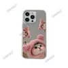 Estilo Nórdico Gato Fofo Gradiente Dourado Iphone16 Alto Valor Acabamento Espelhado Apple 17 Pro Max Capa de Celular Cobertura Total
