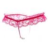 Lingerie Sexy para Mulheres, Calcinha de Renda Temptação Sem Tirar, Tanga Apaixonada com Pérolas para a Cama, Roupa Íntima para Mulheres