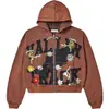 Moletom com Capuz para Casal de Marca de Moda de Rua Y2K Estilo Europeu e Americano Transfronteiriço, Jaqueta com Zíper Camuflada Floral Retrô Americana