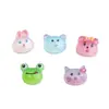 Accesorios de Resina para Manualidades de Dibujos Animados Joyería Cabeza de Animal Pequeño Pegamento de Crema Pasador Funda para Teléfono Móvil Hebilla de Zapato Llavero Colgante