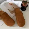 Pantuflas Birkenstock Retro de Suela Gruesa Cerradas para Mujer 2026 Otoño Nuevas Slip-on que Aumentan la Altura para Persona Perezosa Mocasines Planos para Exteriores