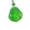 Novo Estilo Inlaid Chalcedony Verde Gelo de Alta Qualidade Pingente de Buda, Colar de Ágata Cor de Jade Buda Maitreya, Suprimento para Transmissão ao Vivo