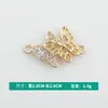 Venta al por mayor del fabricante Nuevos Pendientes Colgantes de Mariposa de Aleación con Puntos y Diamantes Colgante de Llave Collar Colgante Joyería Accesorios DIY