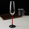 Copa de Champán de Varilla Roja Europea Hogareña de Gama Alta Creativa de Cristal Copa de Vino Tinto Copa de Cáliz Par de Copas de Vino Espumoso