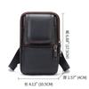 Bolsa de Cintura Masculina de Couro Genuíno com Cinto para Trabalho, Bolsa de Celular Resistente ao Desgaste para Homens, Acessórios de Celular de Alta Qualidade, Multifuncional