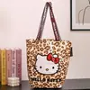 Bolsa de almoço tecida Sanrio original, bolsa de mão à prova d'água, bolsa tote de armazenamento para estudantes e通勤