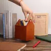 Armário de Armazenamento de Mesa Simples de Madeira para Casa com Calendário, Armário de Armazenamento com Gavetas Multicamadas, Caixa de Armazenamento Tipo Gaveta Estilo Vintage