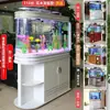 Divisória de Sala de Estar Aquário Integrado Portas de Armário Bloqueadas Varanda Aquário Aquário com Tela de Luz Divisória Sala de Estar Doméstica