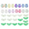 Hojas de Vidrio Degradado, Tulipanes, Rosas Accesorios para Joyería DIY, Cuentas Sueltas de Perforación Directa, Colgantes para Pulseras, Accesorios para el Cabello, Pétalos