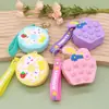 Nuevo Producto en Stock Cartera Creativa de Silicona con Forma de Dona Llavero Lindo de Dibujos Animados para Niños para Aliviar el Estrés Mini Bolso Cruzado
