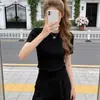 Moda Feminina Nova Primavera/Verão 2026: Blusas de Tricô e Camisetas Elegantes e Bonitas de Manga Curta para Mulheres