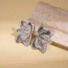 Pendientes Geométricos Metálicos Brillantes Transfronterizos Europeos y Americanos, Pendientes de Lujo Ligero de Gama Alta, Pendientes de Diseño Exagerado de Nicho para Mujer