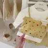 Bolo de creme Leenbaby! Conjunto original de duas peças para meninas: top amarelo de bolinhas e calça amarela pantalona