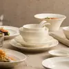 Juego de Bol y Plato Estilo Crema de Fábrica Plato Hogareño Bol de Arroz Bol para Sopa de Fideos Cerámica de Alto Valor de Color Plato de Pescado Bol y Plato Vajilla