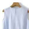 Colete Sem Manga com Barra Franzida Estilo Relaxado para Mulheres, Novo Design de Verão, Caimento Solto, Emagrecedor, Top Versátil