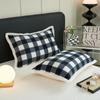 Funda de almohada de invierno estilo ins de forro polar de coral de leche un par de forros interiores de almohada de franela de cordero 48x 74cm individual