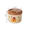 ¡Guau, Bol de Acero Inoxidable 304 Hecho a Medida con Diseño de Dibujos Animados para Uso Doméstico, Bol Infantil con Tapa, Aislamiento de Doble Capa, Bol para Arroz Antiescaldado, Bol para Sopa