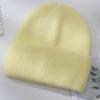 Chapéu de lã de coelho de cor sólida simples estilo japonês feminino outono e inverno casual all-match chapéu de malha quente proteção para orelhas chapéu moderno