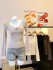 Camiseta de Manga Larga con Diseño de Cuello en V Estilo Puro Deseo Pliegues Retorcidos para Mujer Nueva Temporada Otoño/Invierno Adelgazante Favorecedora Camisa Base Interior