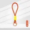 Lanyard de Color de Moda con Llavero de Peluche Trenzado Corto para Teléfono Hebilla Única Hebilla Sola Fabricante de Colgante de Llavero de Peluche En Stock Fuente