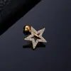 Anel de Umbigo de Cobre com Zircônia Popular Transfronteiriço para Mulheres, Piercing de Umbigo Borboleta Coração Flor com Agulha de Aço Inoxidável