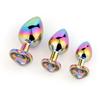 Conjunto de plugue anal de metal sm em forma de coração colorido Brinquedos sexuais Plug anal Suprimentos de ampliação de bastidores para adultos