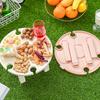 Mesa pequeña plegable de plástico conveniente para playa al aire libre, para vino, soporte para copas de vino y aperitivos, soporte para copas de vino para fiesta al aire libre