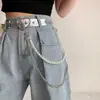 Joyería Transfronteriza Europea y Americana Punk Retro Metal Perla Ajustable Multicapa Cintura Moda Femenina Cadena Corporal para Hombres y Mujeres Venta al por Mayor