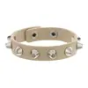 Pulsera de Paraguas de Fila Única con Charm de Llegada Nueva Rock Hip-Hop Cono Remache Pulsera Punk de Moda para Hombres y Mujeres