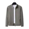 Sudadera tipo chaqueta con cremallera, cuello alto, forro polar de doble cara de alta resistencia, 400g, para hombre, corte holgado, top de marca de moda, chaqueta sudadera al por mayor