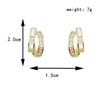 Pendientes de Doble Capa de Concha para Mujer, Pendientes de Diseño Nicho, Estilo Coreano, Sencillos y de Alta Gama, Pendientes de Lujo Ligero, Pendientes de Moda
