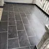 Azulejos Quadrados Azul-Preto, Lajes de Pedra Azul para Pátio, Pedras para Pavimentação de Jardim, Piso de Pedra Cultural Antiga Antiderrapante para Varanda