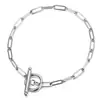 Joyería Transfronteriza Europea y Americana, Collar de Clavícula con Hebilla OT Elegante y a la Moda, Collar Corto con Hebilla de una Palabra, Collar para Mujer
