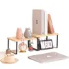 Estante de Almacenamiento de Madera, Estante Creativo de Manualidades de Pared, Estante de Almacenamiento y Organización Combinado de Hierro y Madera, Almacenamiento de Cocina