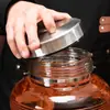 Botella de Vino Frasco Sellado Recipiente de Vidrio Jarra de Vino Engrosada Paquete de 10 Jin 10 kg con Grifo Botella de Vino