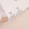 Aretes de Flor Dulces Aretes de Oreja de Tornillo de Orquídea Suzuki con Diseño de Nicho Avanzado Simple Elegante
