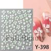 BELLEZA COMPLETA Pegatinas Nuevas para Arte de Uñas Transfronterizas Flores Cristal Gelatina en Relieve Penetrante Hielo Flor de Cuatro Pétalos Pegatinas para Arte de Uñas