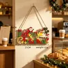 Novas decorações de Natal transfronteiriças: Enfeites de parede criativos de homem de gengibre de madeira, enfeites de boneco de neve e Papai Noel de Natal