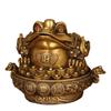 Fabricante de Sapo Dorado de Cobre al por Mayor Adornos de Cuenco del Tesoro de Sapo Dorado de Cobre para Sala de Estar, Regalos para Recepción de Tienda, Artesanías de Cobre